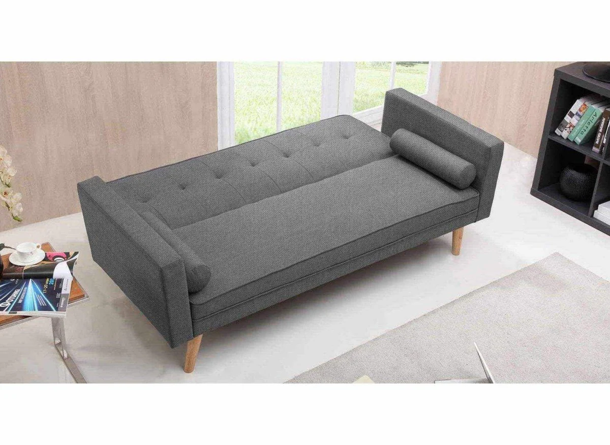 Banquette clic clac gris en tissu TANIA - Image 8