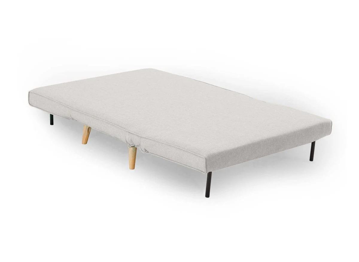 Canapé clic clac 2 places en tissu beige TONKA - Image 5