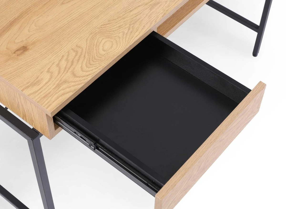 Bureau compact design industriel en bois et métal EDMOND - Image 7