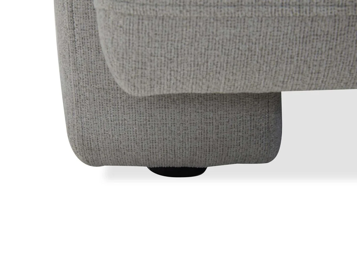 Canapé fixe 2 places en tissu gris AYLINE - Image 9