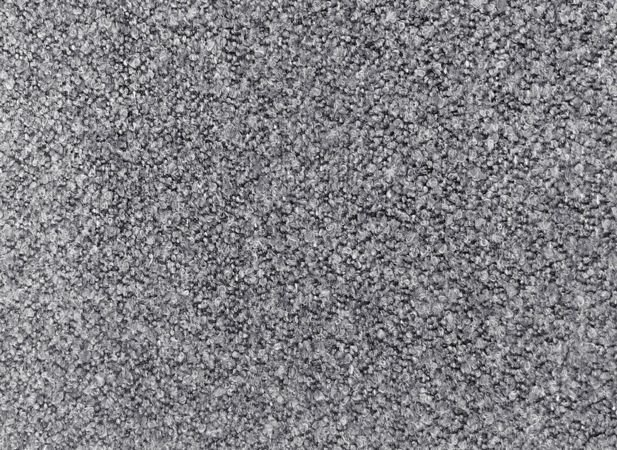 Canapé fixe 3 places en tissu bouclette gris EZRA - Image 7