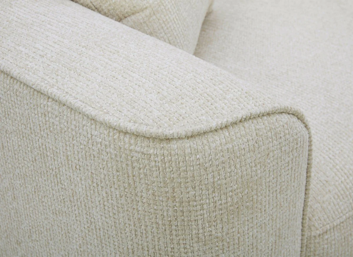 Canapé 3 places en velours chiné beige CARLOTA - Image 10
