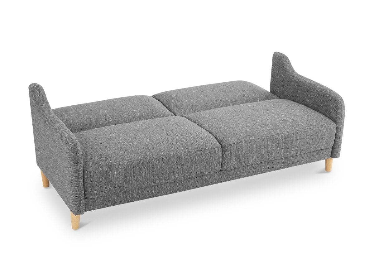 Canapé clic clac 3 places en tissu gris foncé MARLON - Image 6