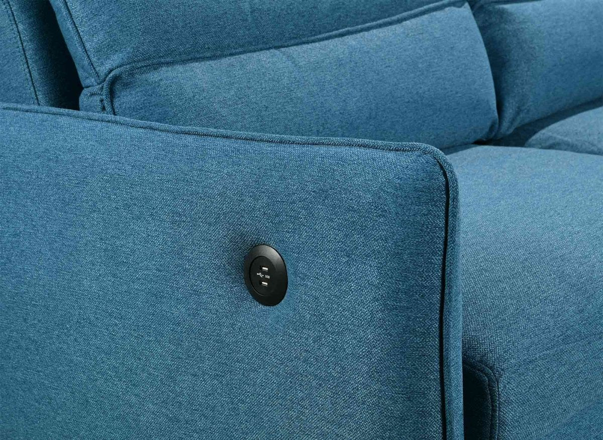 Canapé convertible 3 places en tissu bleu ZADIG - Image 8