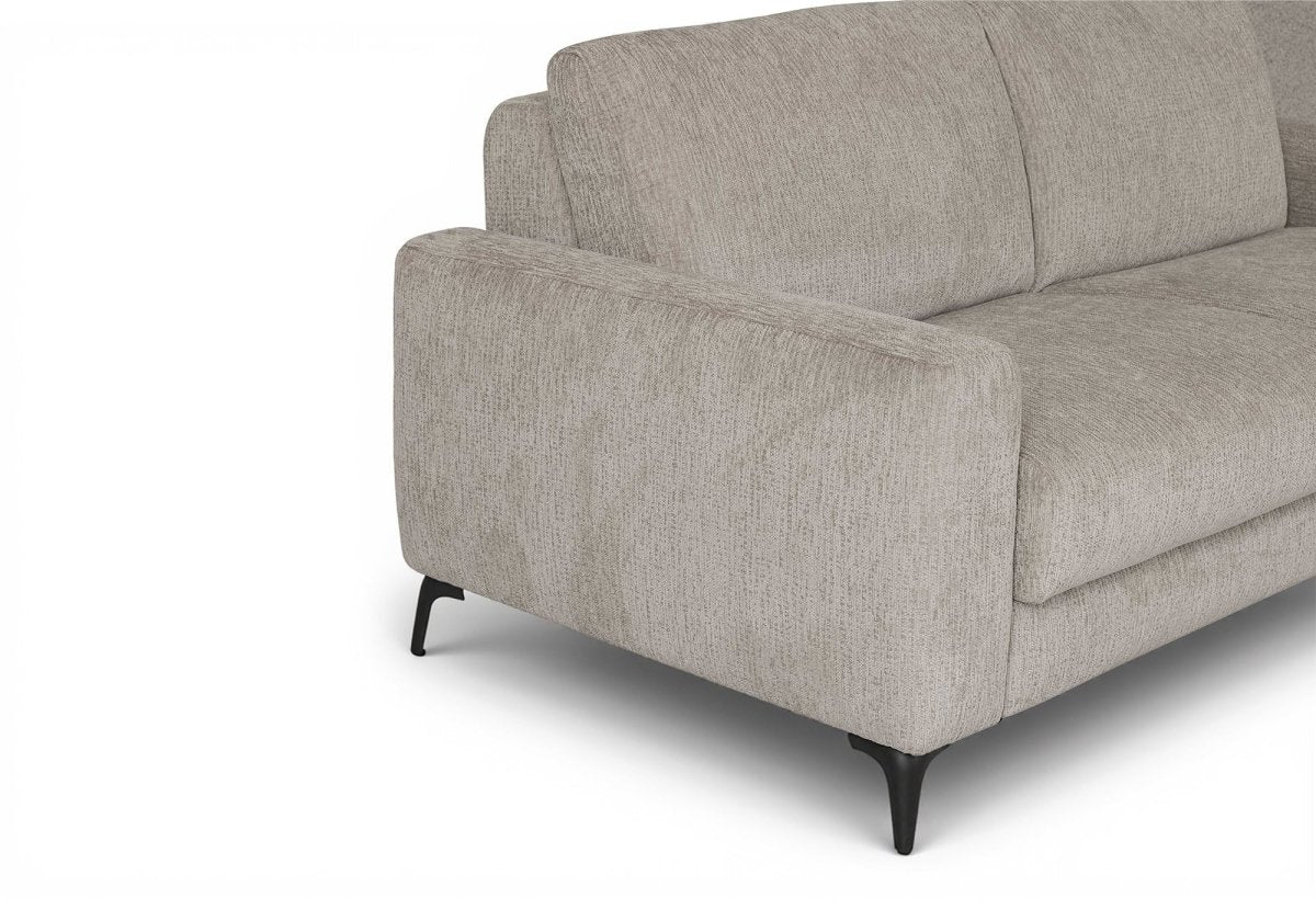 Canapé convertible express 3 places en velours chiné beige NONA - Image 7