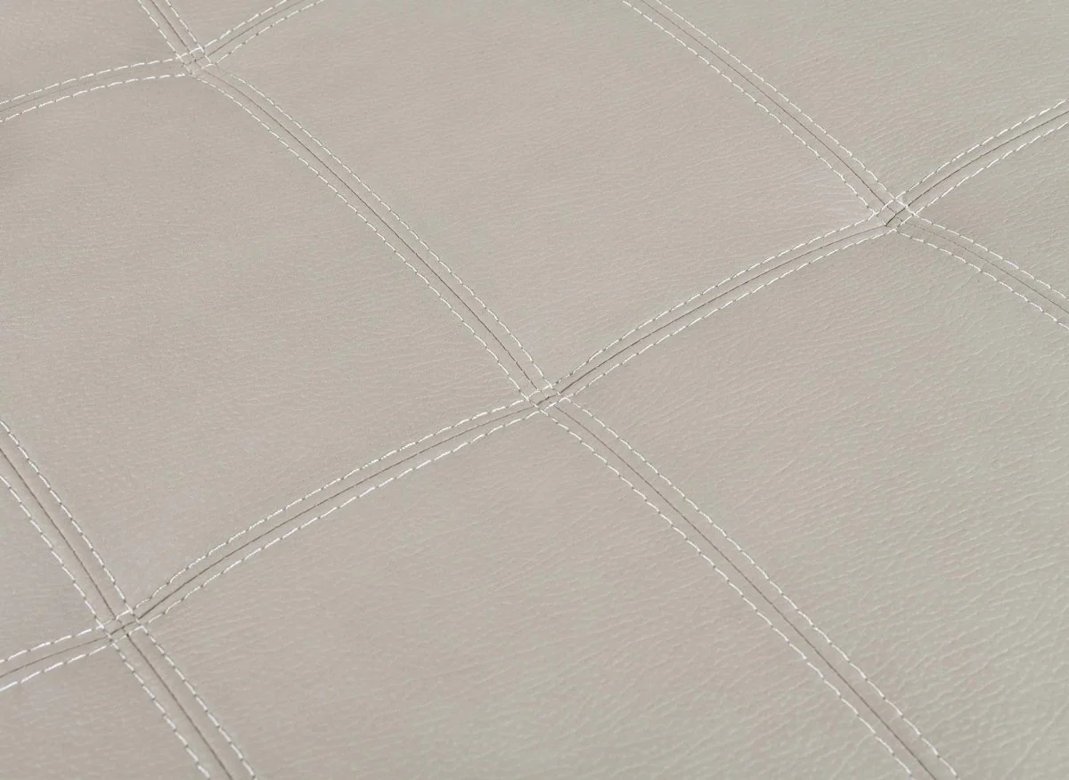 Canapé convertible et panoramique avec coffre de rangement en tissu beige OLIVER - Angle Gauche - Image 9