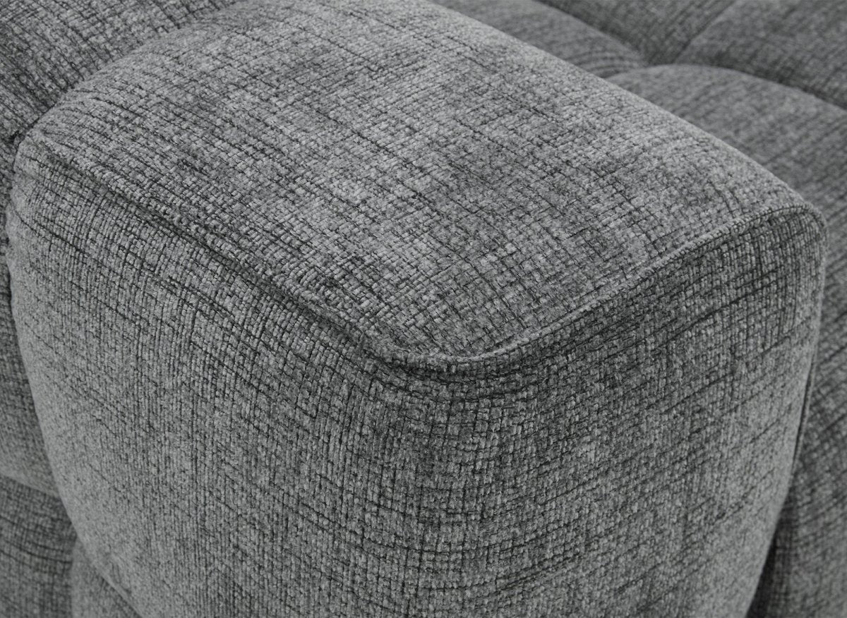 Canapé convertible express 3 places en velours texturé gris BASILE - Image 10