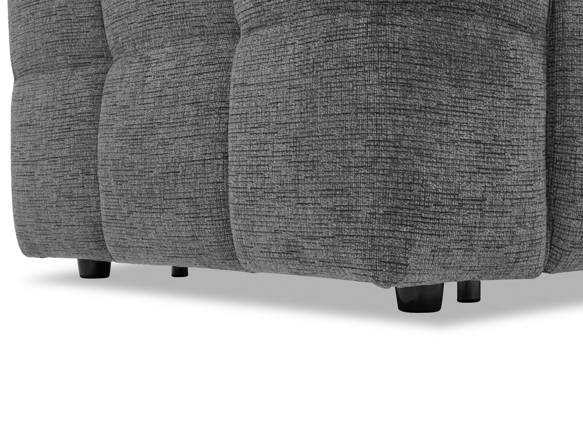 Canapé convertible express 3 places en velours texturé gris BASILE - Image 11