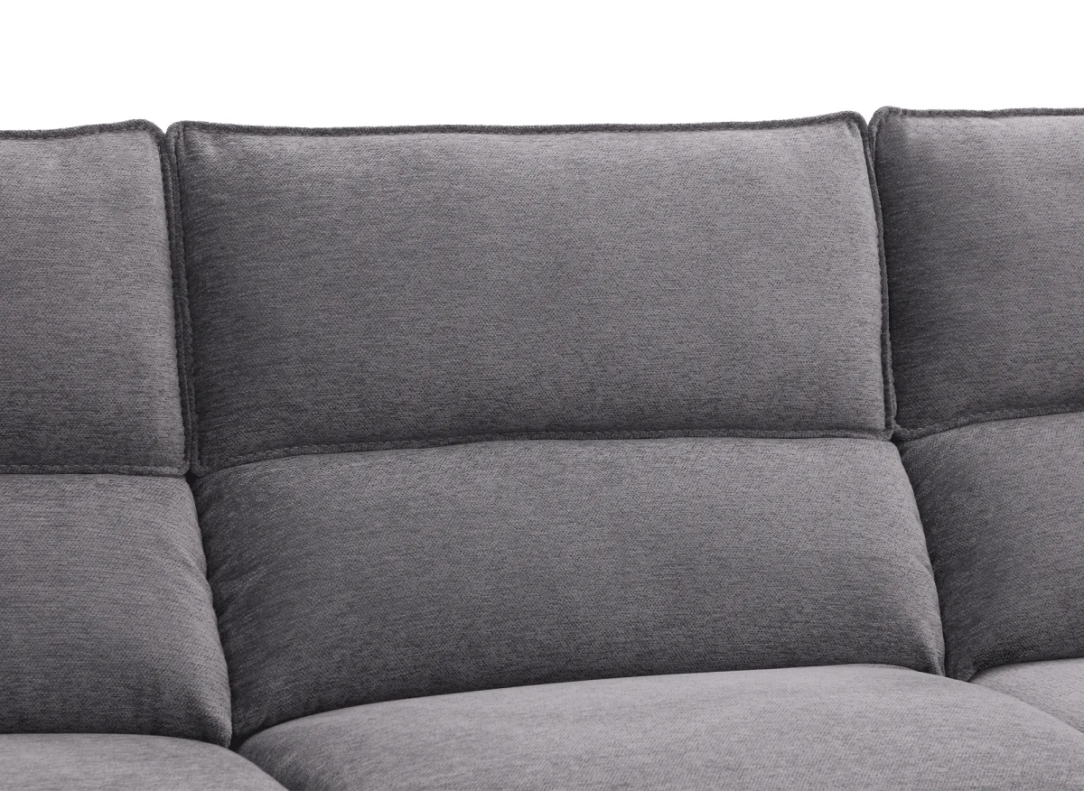 Canapé d’angle relax électrique en tissu gris foncé LUDMILA - Angle droit - Image 10