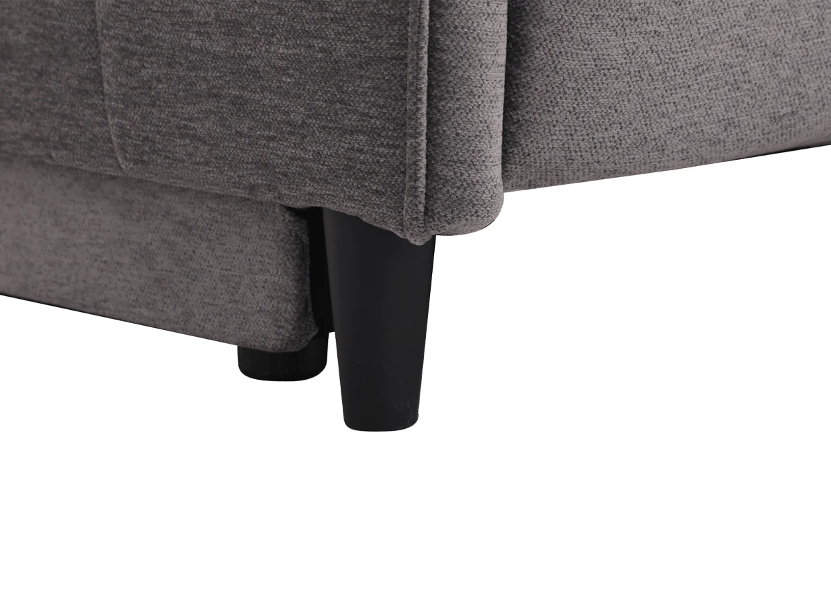 Canapé d’angle relax électrique en tissu gris foncé LUDMILA - Angle droit - Image 8