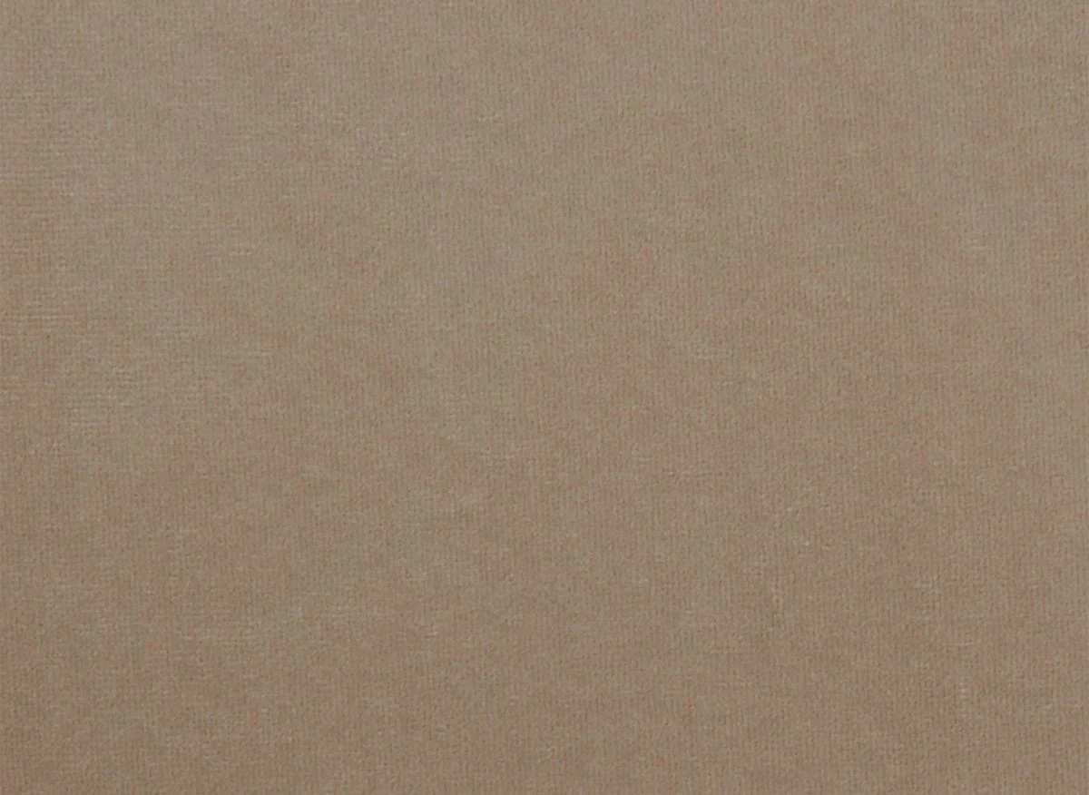 Canapé d'angle fixe capitonné chesterfield velours beige CARMEN - Image 9