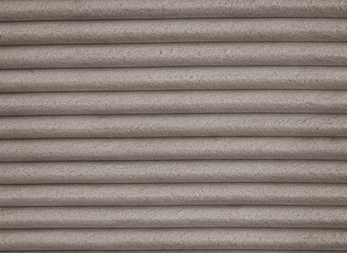 Canapé d'angle convertible avec coffre en velours gros côtelé doux taupe TILDA - Angle gauche - Image 13