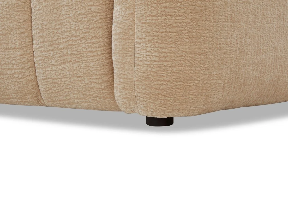 Canapé d'angle en velours tissé beige avec dossier réglable ADONIS - Angle gauche - Image 10