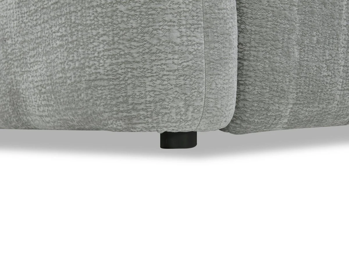 Canapé d'angle en velours tissé gris clair avec dossier réglable ADONIS - Angle droit - Image 10