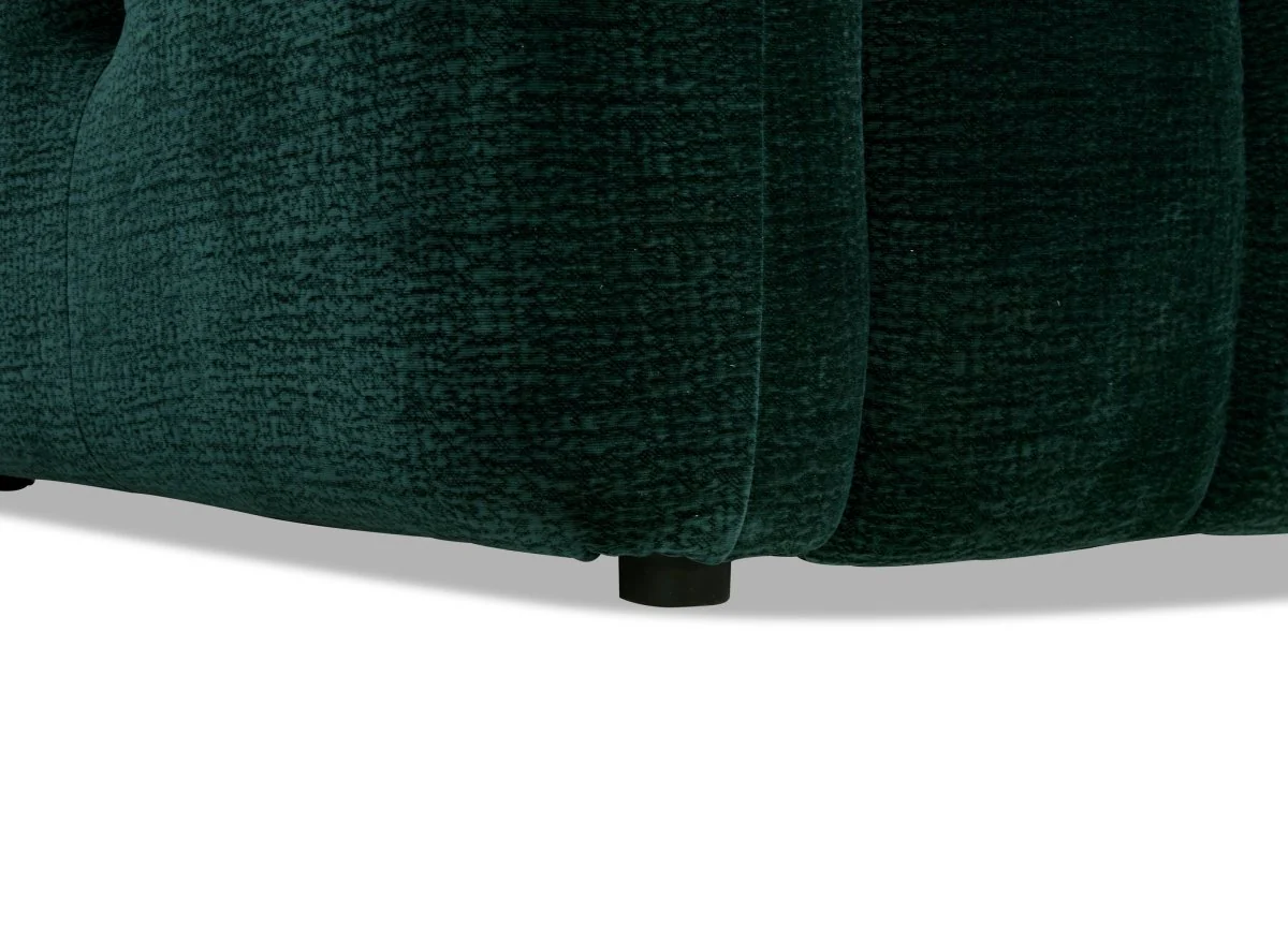 Canapé d'angle en velours tissé vert sapin avec dossier réglable ADONIS - Angle droit - Image 10