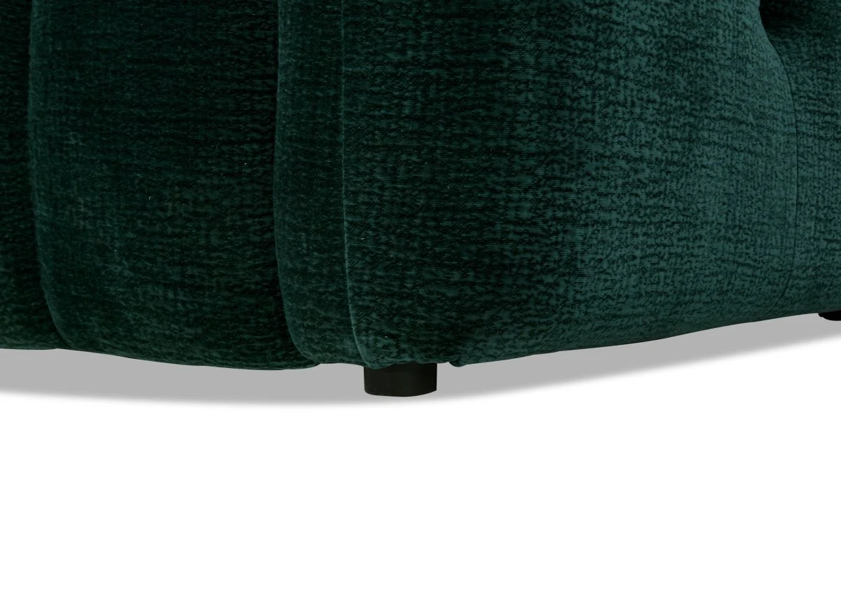 Canapé d'angle en velours tissé vert sapin avec dossier réglable ADONIS - Angle gauche - Image 10
