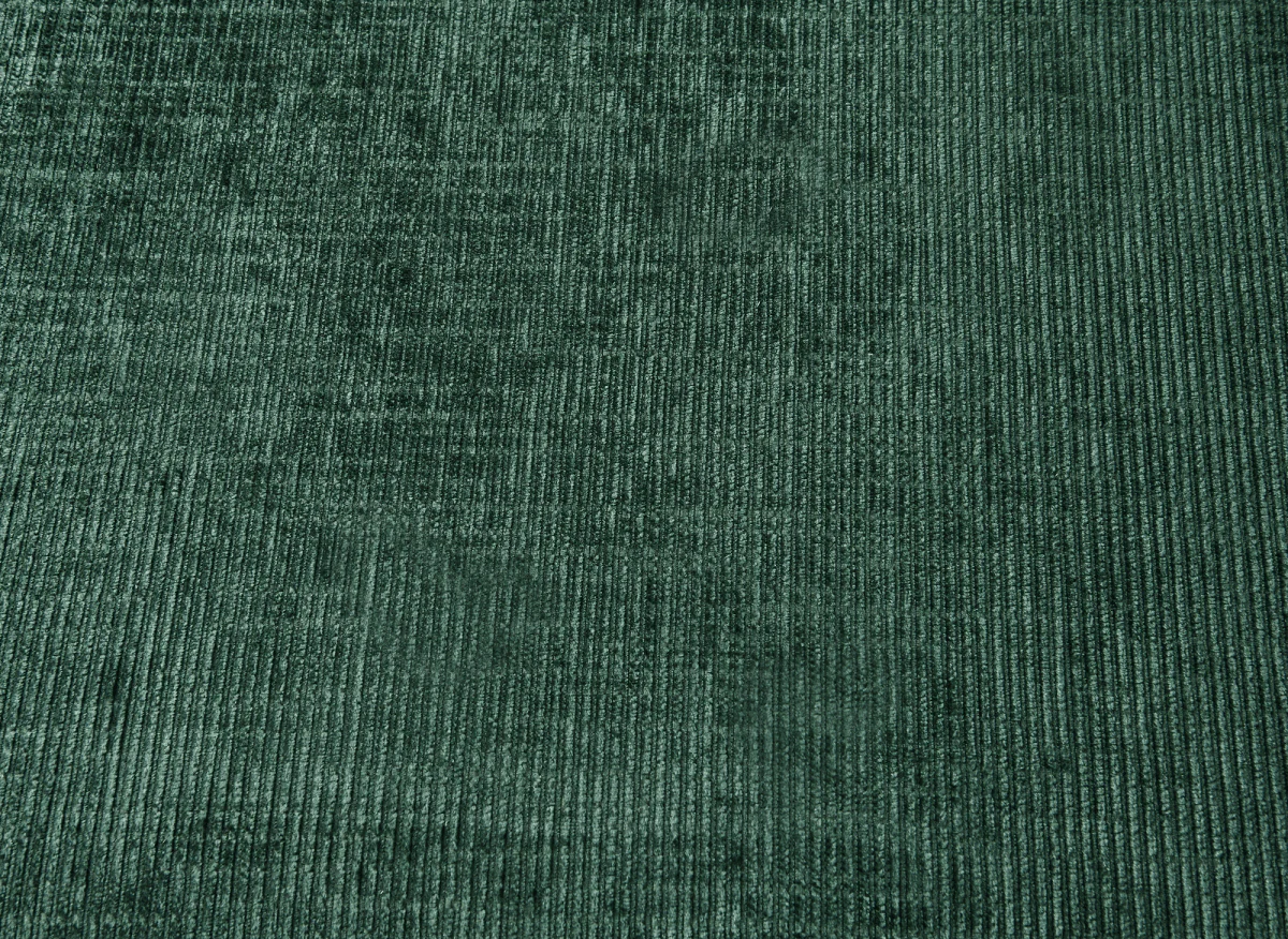 Canapé panoramique convertible avec coffre en velours chiné vert olive MARIANO - Angle gauche - Image 7
