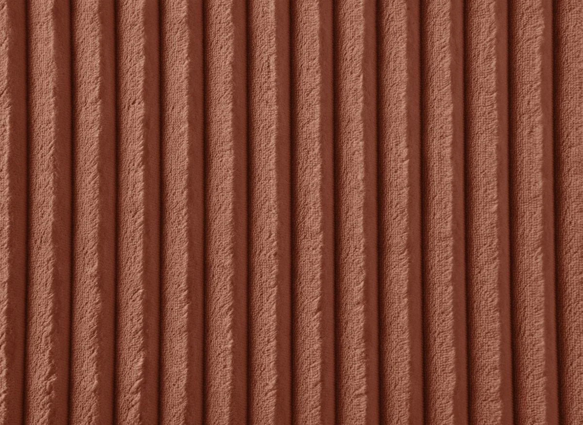 Canapé panoramique réversible convertible avec coffre en velours côtelé épais terracotta NOELIA - Image 14