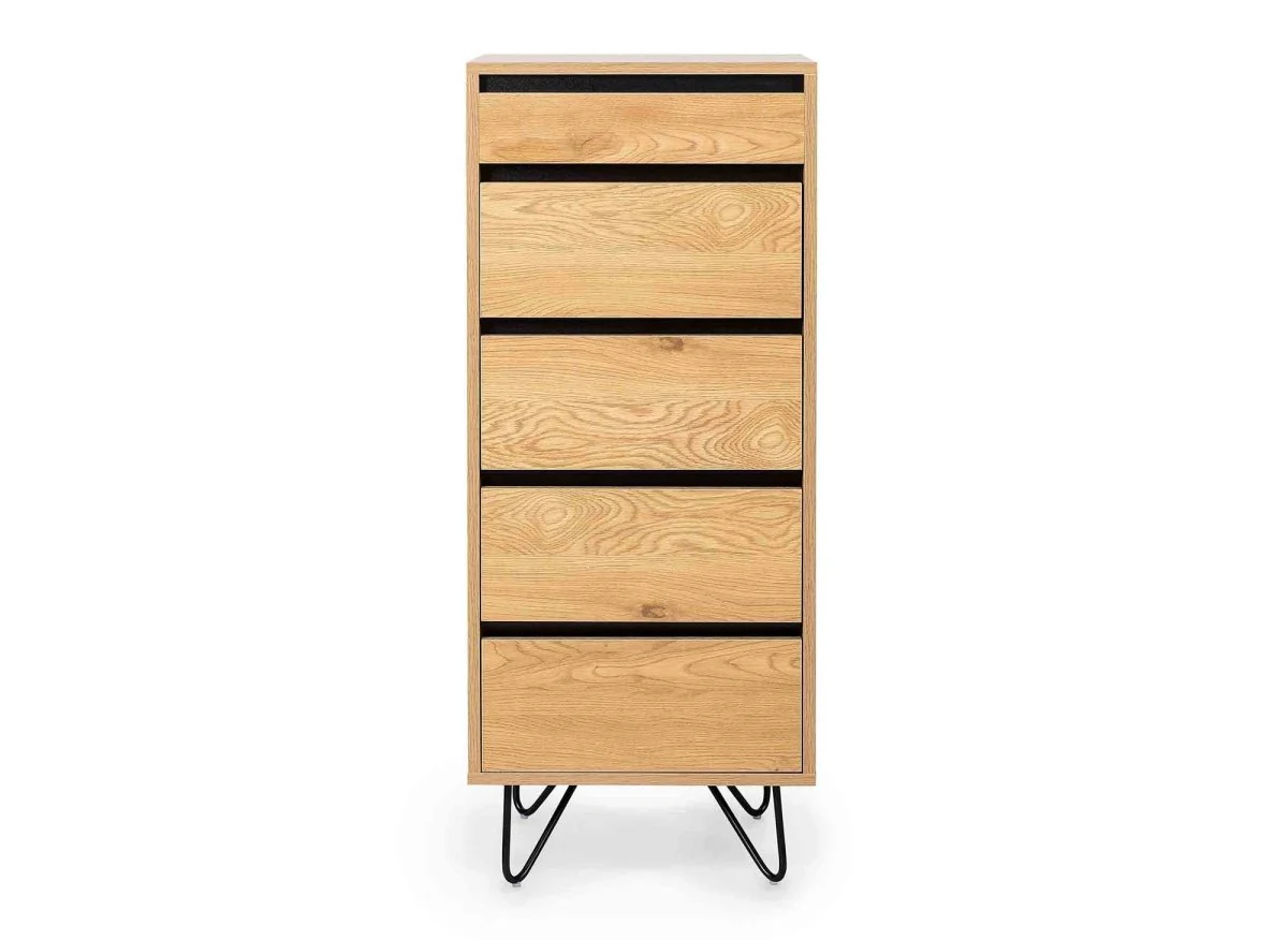 Commode en bois 4 tiroirs avec coiffeuse intégrée DARINA - Image 5