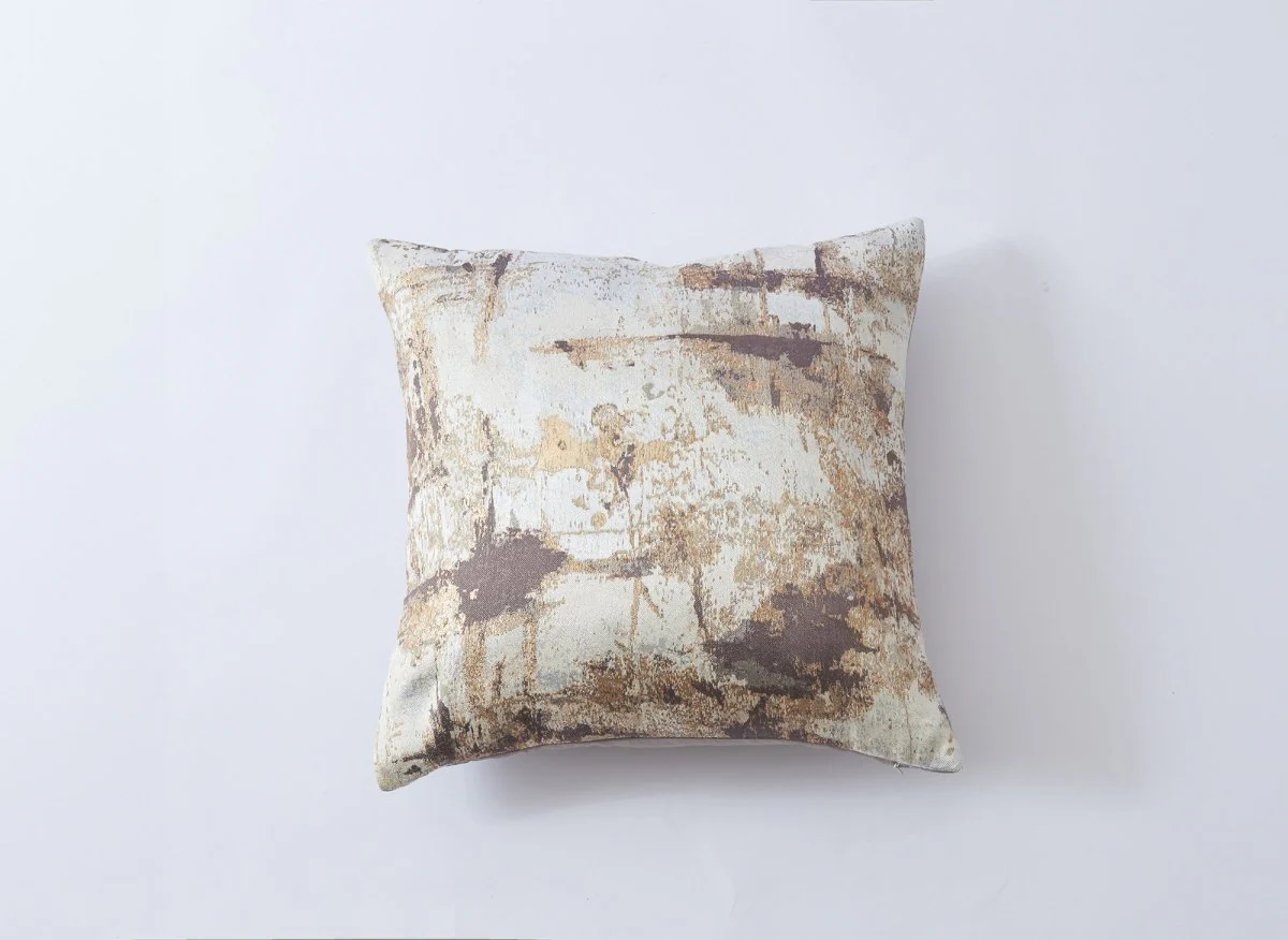 Coussin beige à motifs marrons 45x45 cm CASA - Image 2