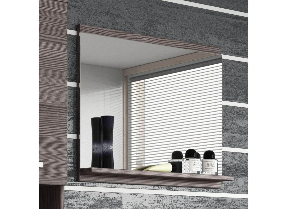 Ensemble meubles salle de bain design suspendu - Wengé HARMONY - Image 3