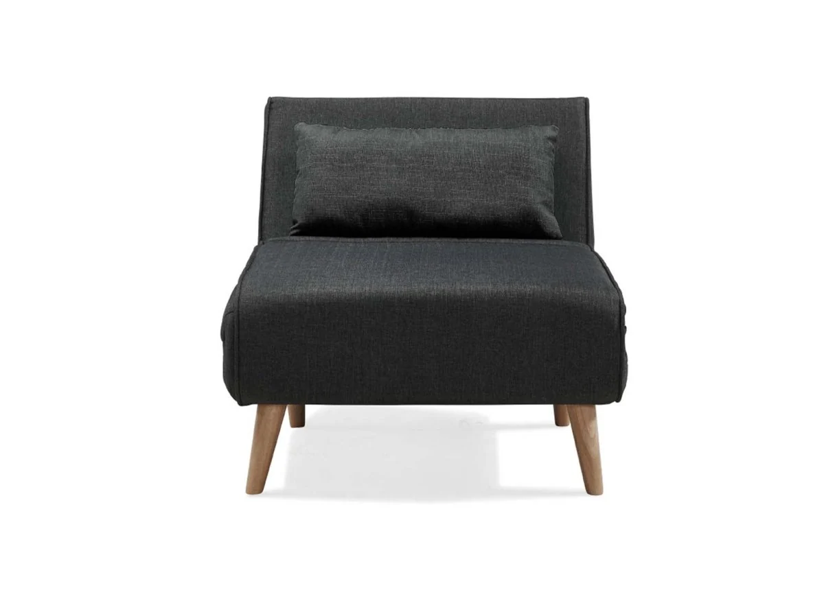 Fauteuil convertible en tissu gris anthracite TONKA - Image 7