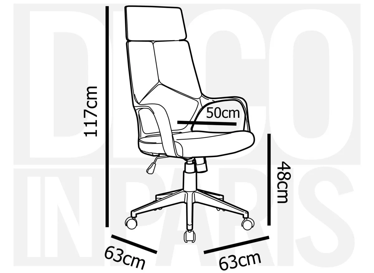 Fauteuil de bureau gris OMEGA - Image 7