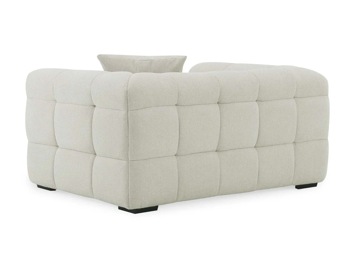Fauteuil en tissu beige BELLA - Image 5