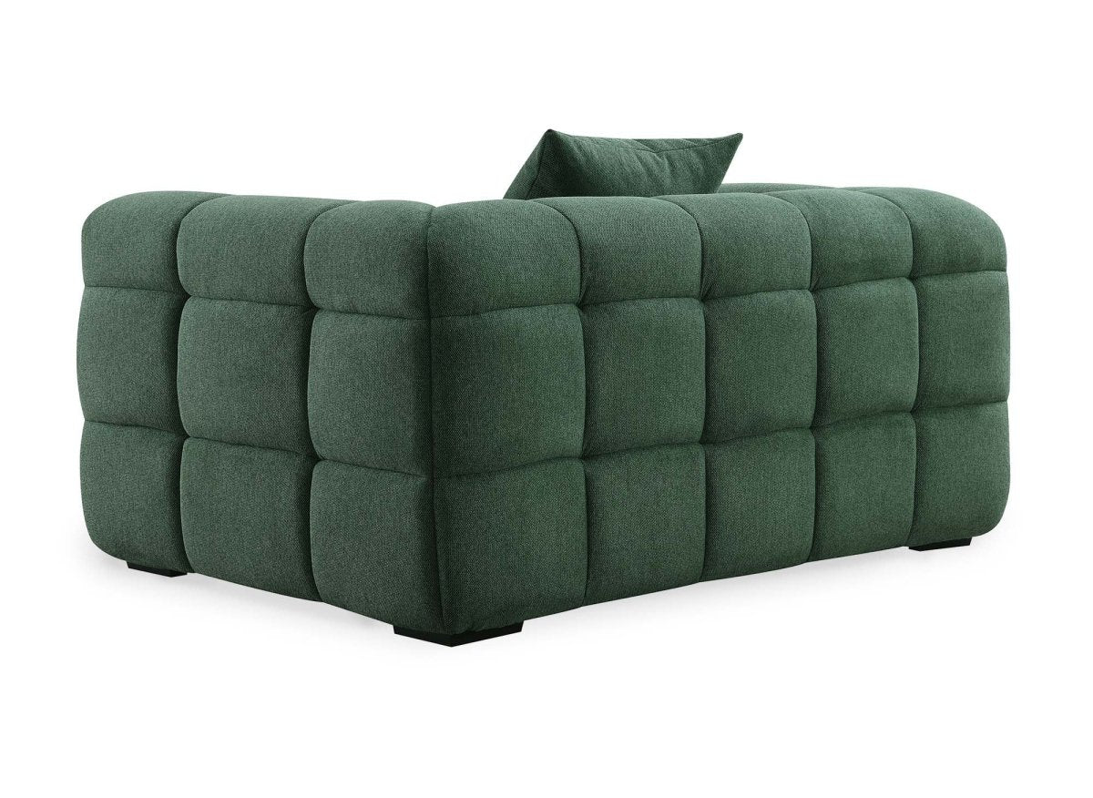 Fauteuil en tissu vert BELLA - Image 5