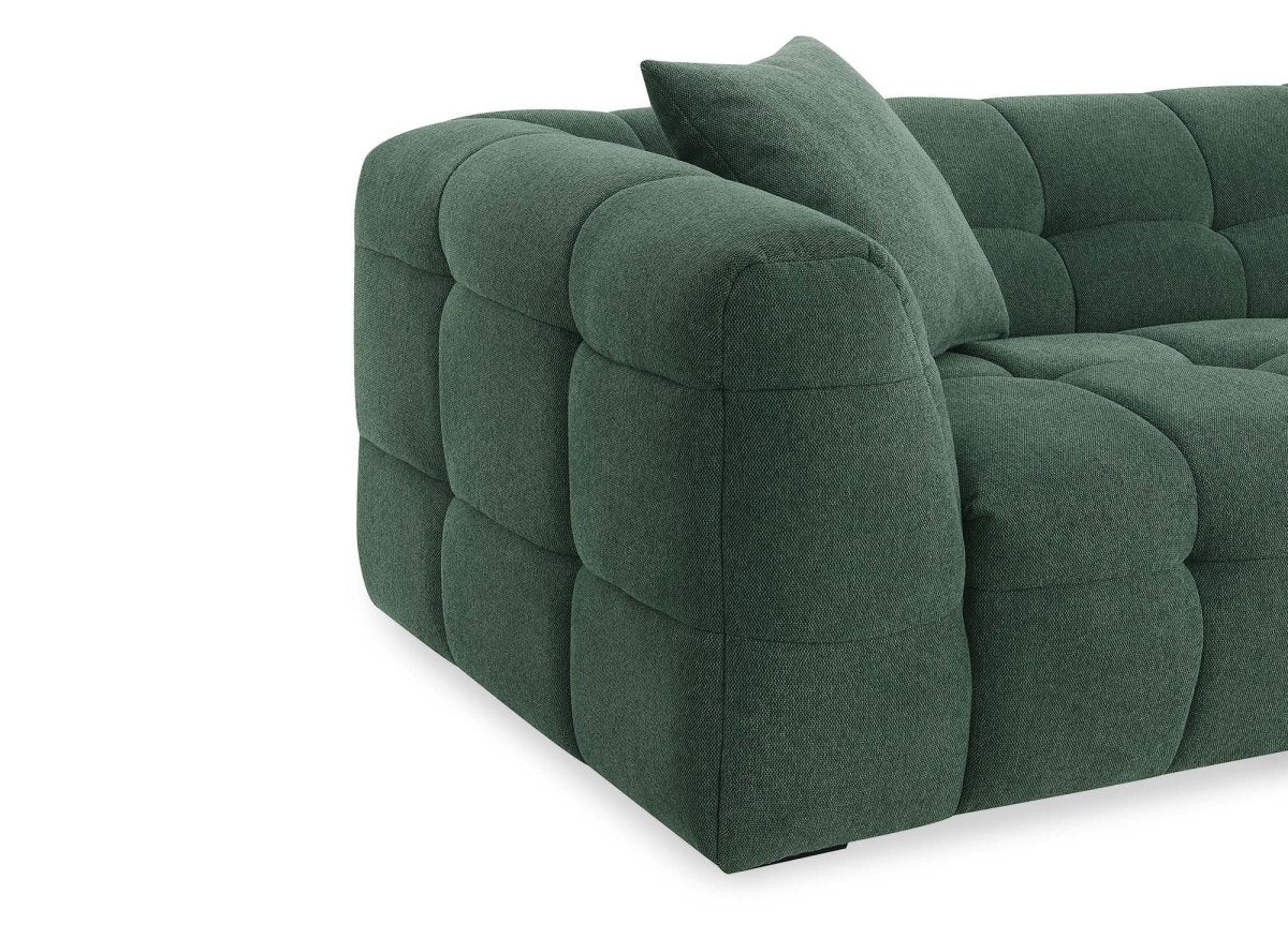 Fauteuil en tissu vert BELLA - Image 6