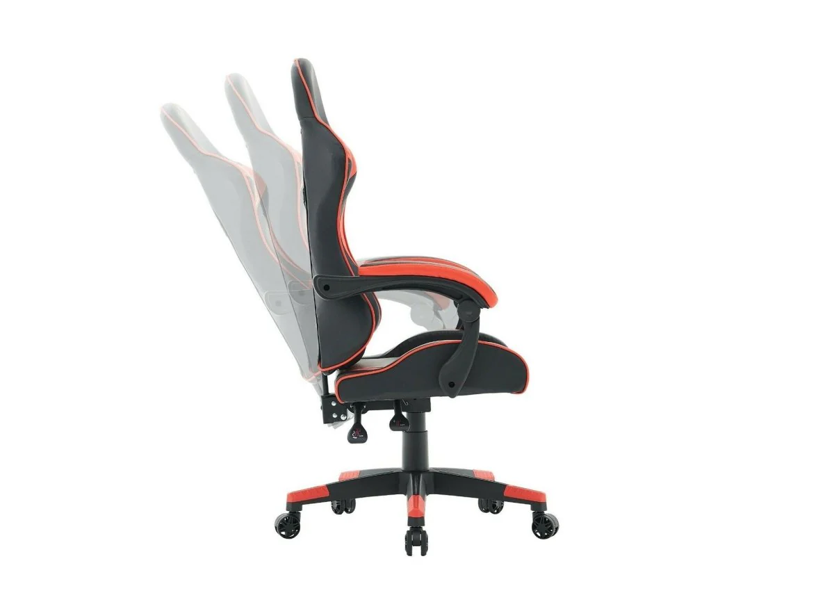 Fauteuil gaming en simili cuir noir et rouge PIXEL - Image 3