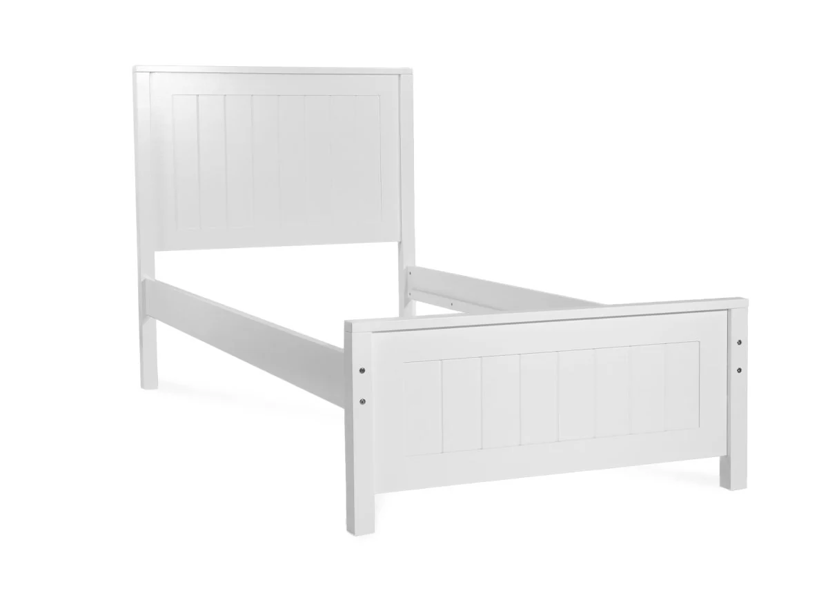 Lit 1 personne en bois blanc 90x190 cm KENNY - Image 6