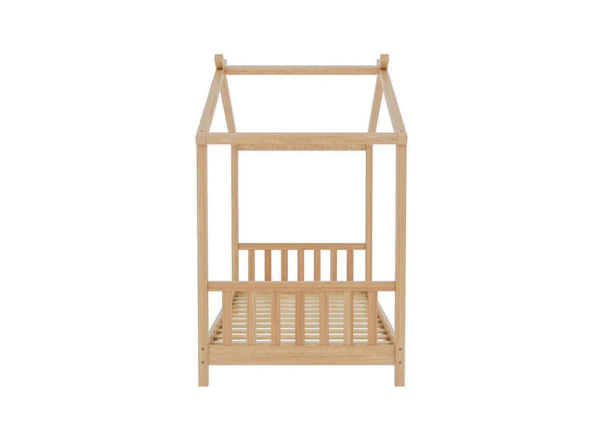 Lit cabane avec barreaux en bois 90 x 190 cm NIDOU - Image 5