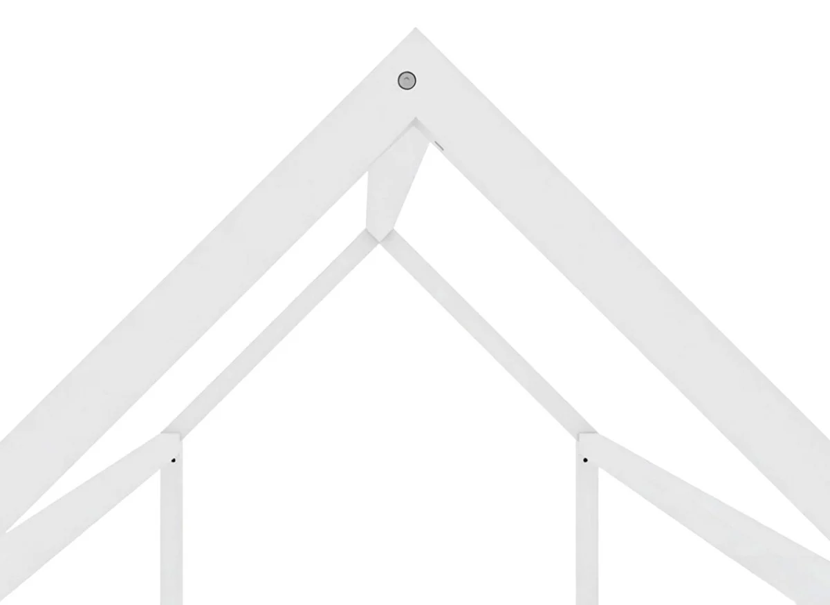 Lit cabane en bois blanc 90 x 190 cm POPY - Image 6