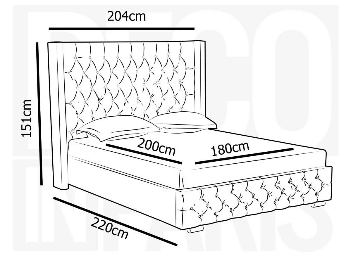Lit coffre en velours beige 180x200 cm MAXI - Image 11