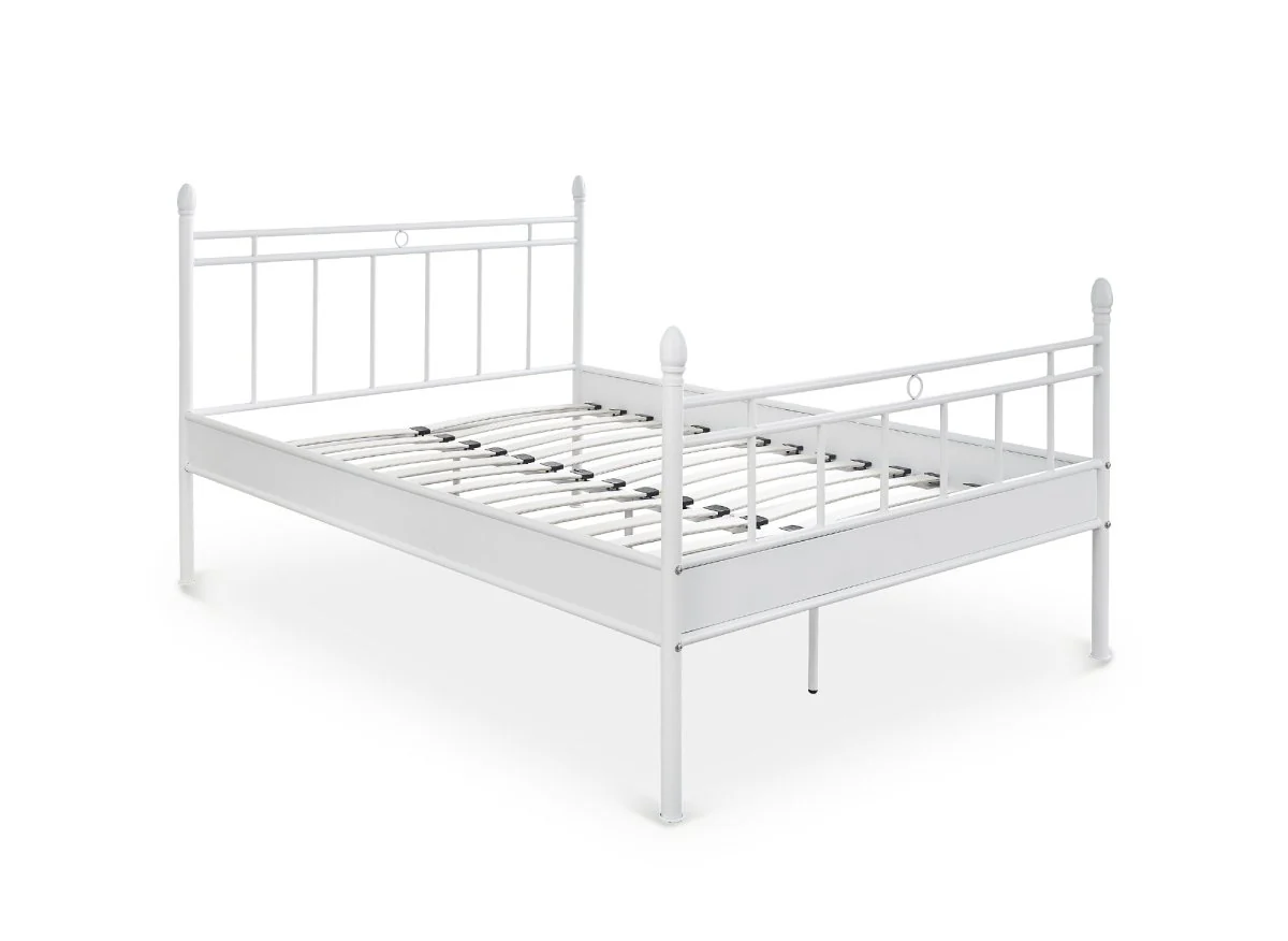 Lit double en métal blanc KADY 160 x 200 cm - Image 3