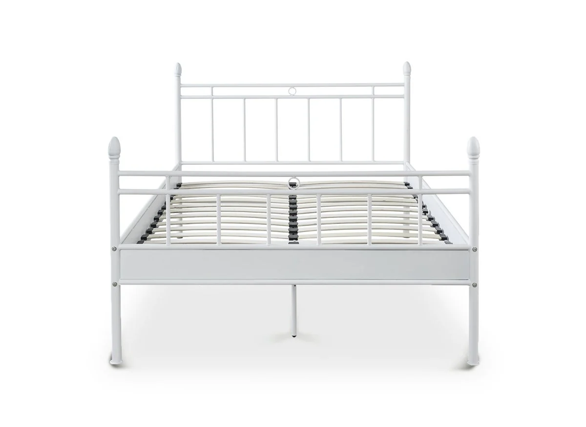 Lit double en métal blanc KADY 160 x 200 cm - Image 4