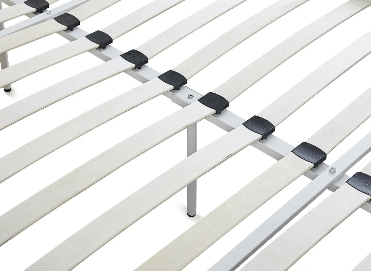 Lit double en métal blanc KADY 160 x 200 cm - Image 6