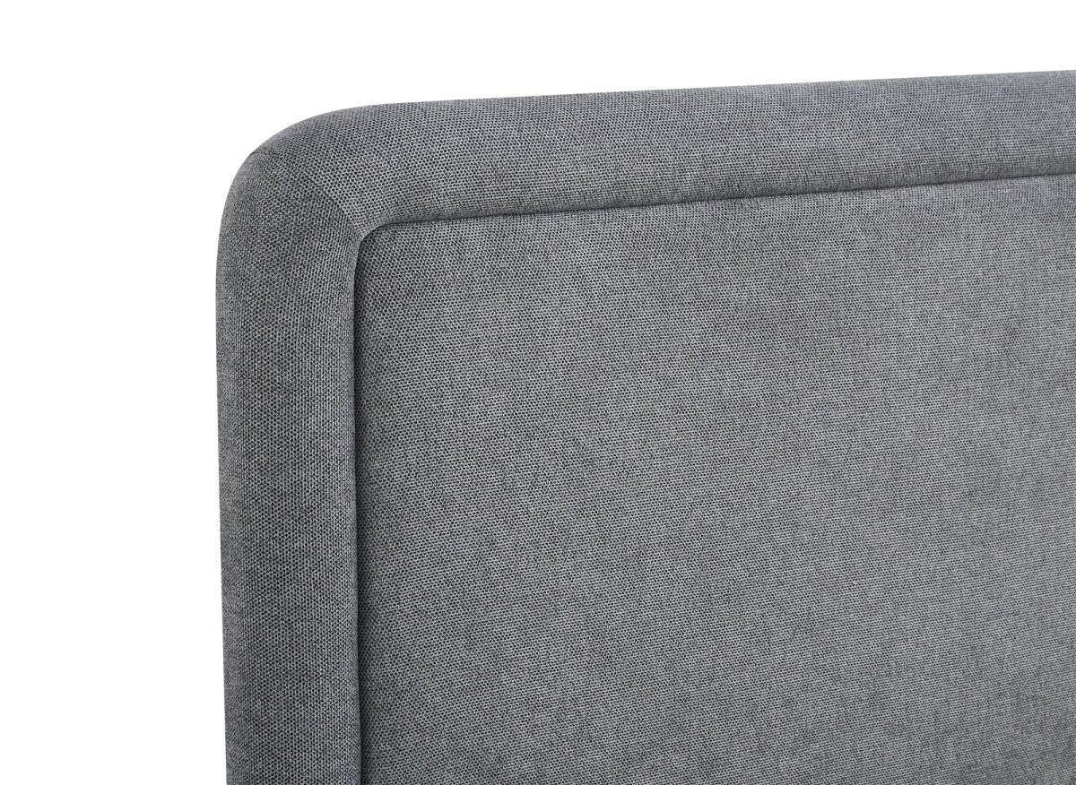 Lit double en tissu doux gris 160 x200 cm ANELA - Image 5