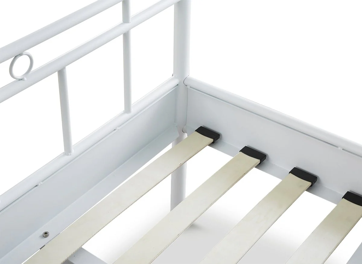 Lit simple en métal blanc KADY 90 x 190 cm - Image 6