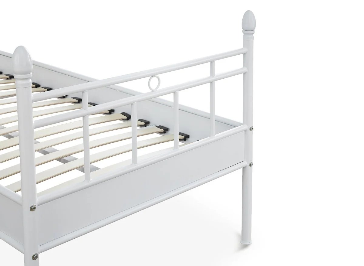Lit simple en métal blanc KADY 90 x 190 cm - Image 7