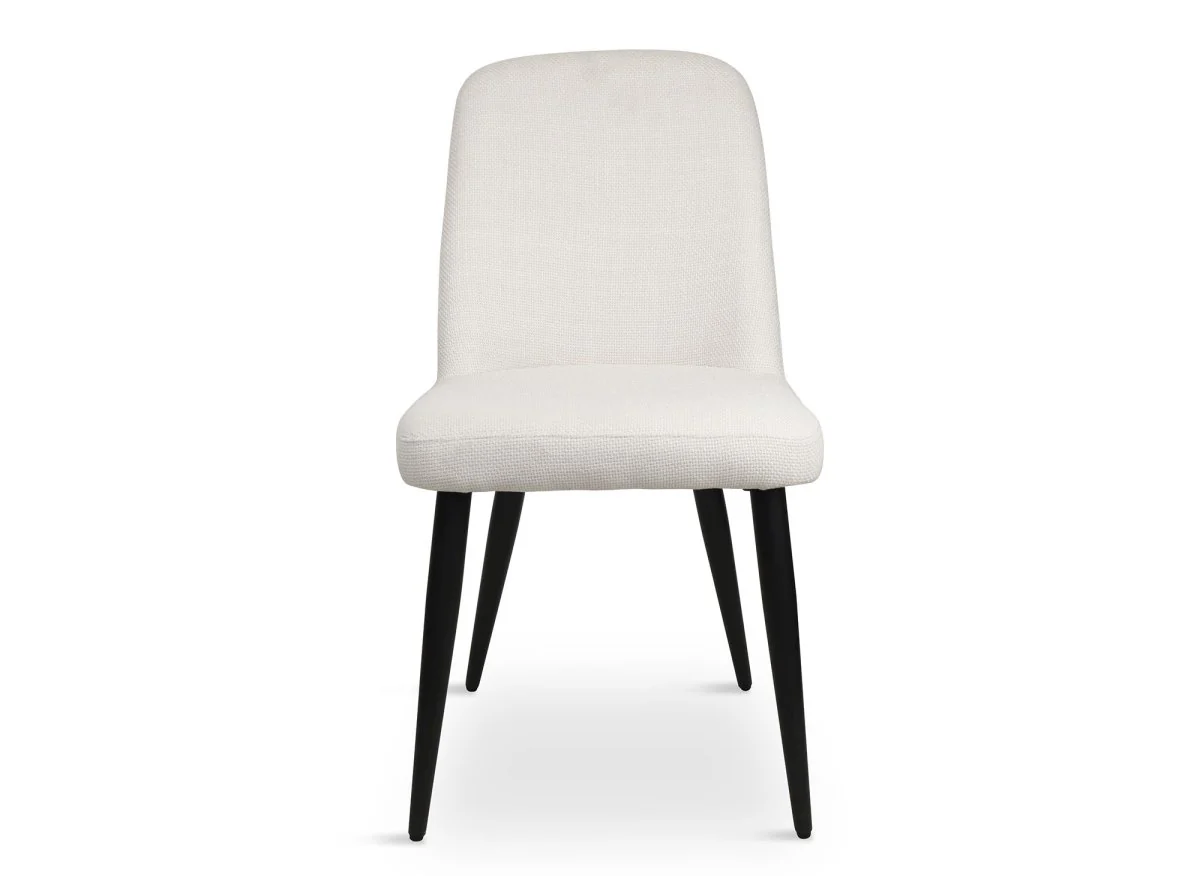 Lot de 2 chaises de repas en tissu lin beige KINSEY - Image 3