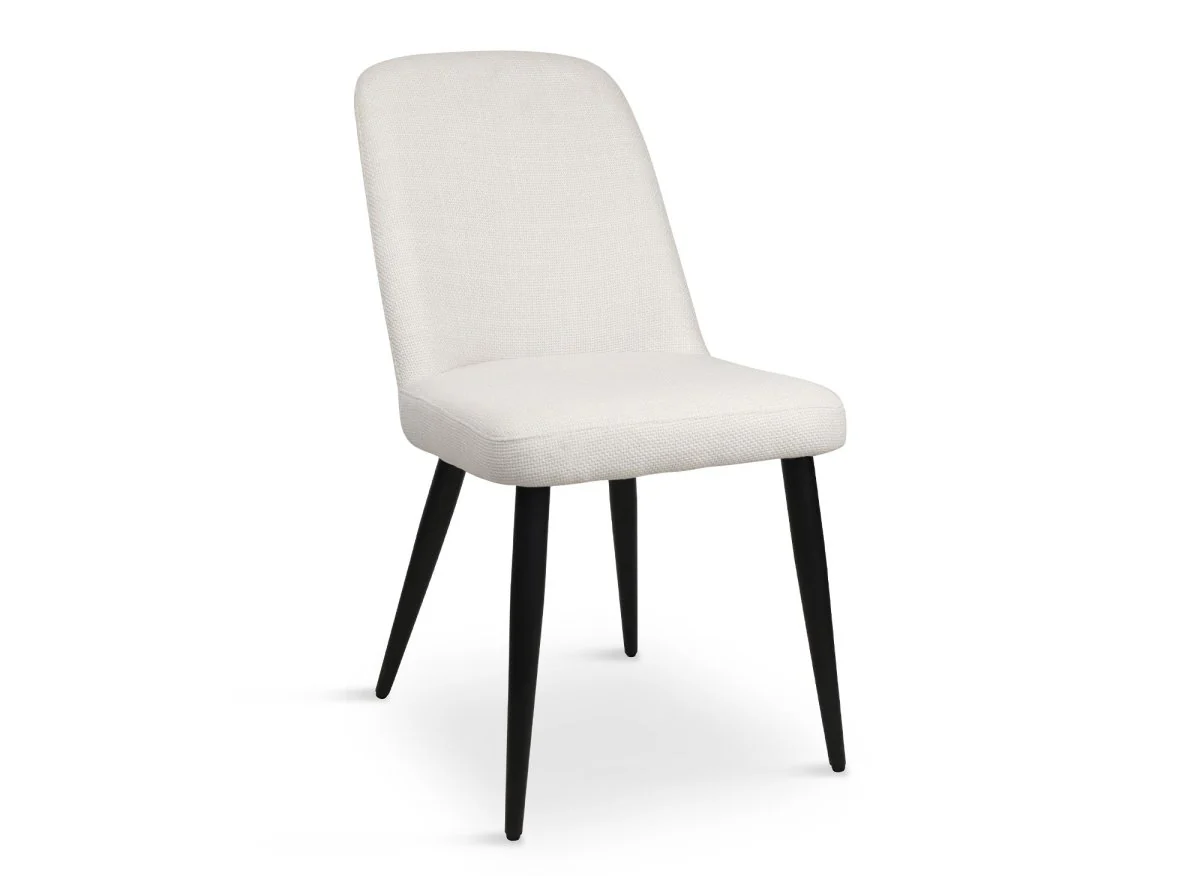 Lot de 2 chaises de repas en tissu lin beige KINSEY - Image 4