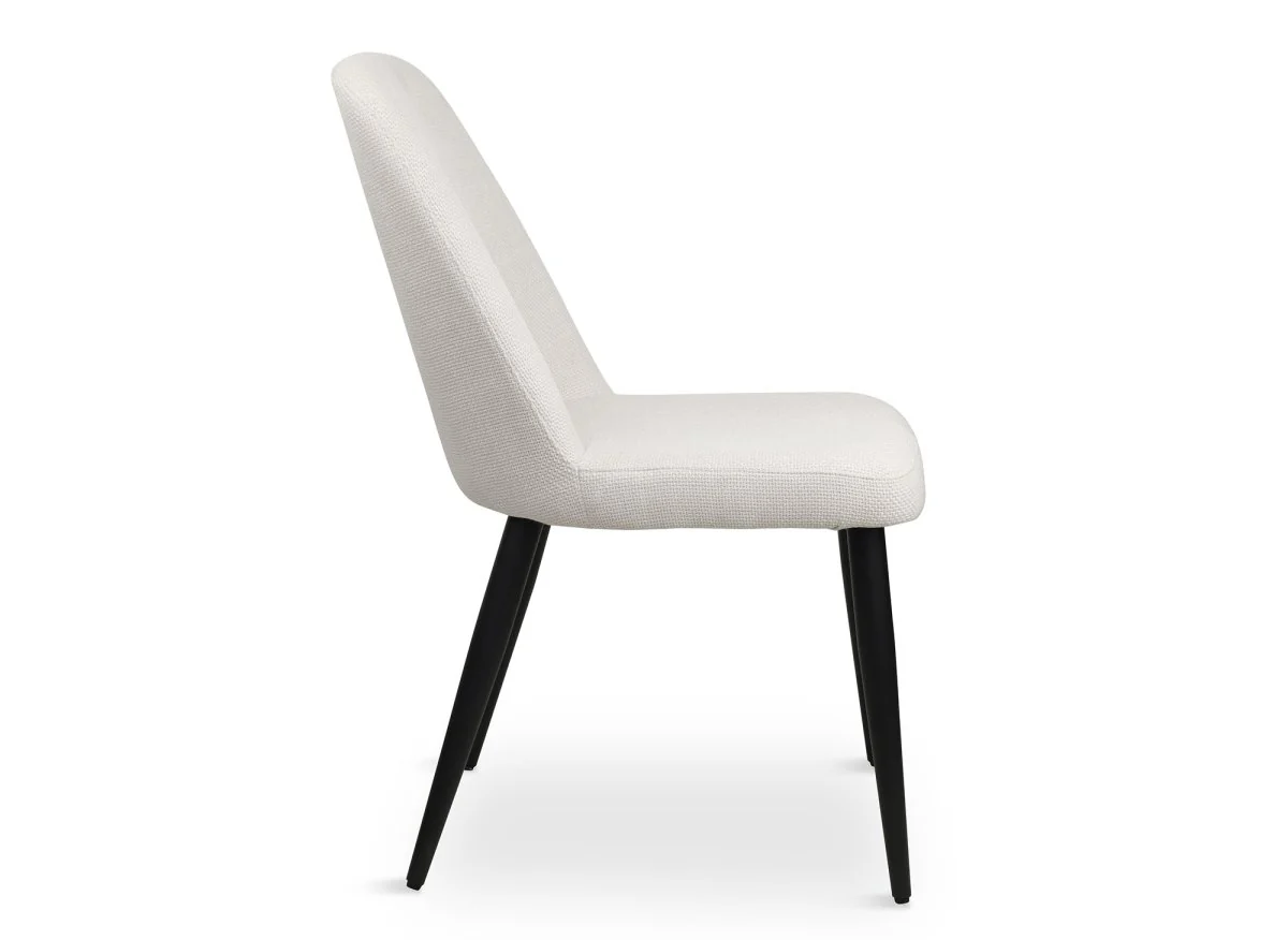 Lot de 2 chaises de repas en tissu lin beige KINSEY - Image 5