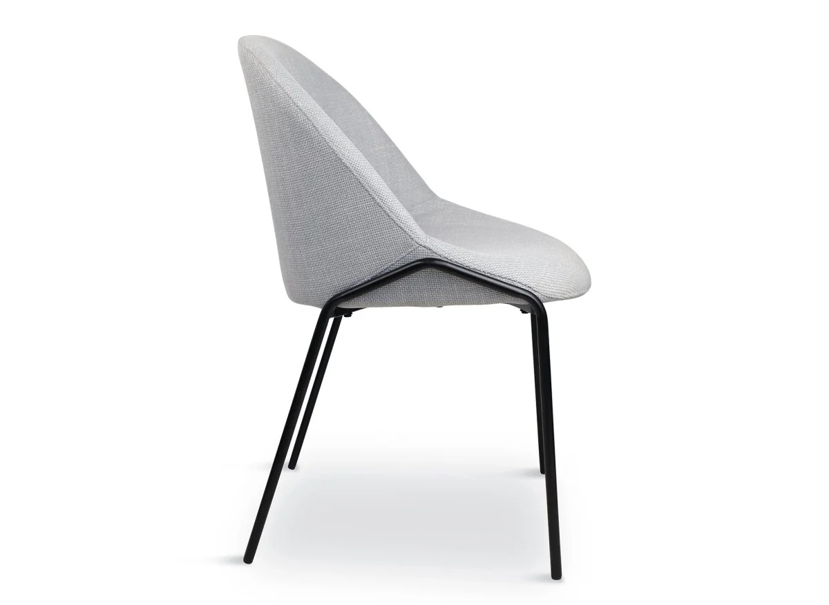 Lot de 2 chaises design en tissu lin gris ZAYA - Image 5