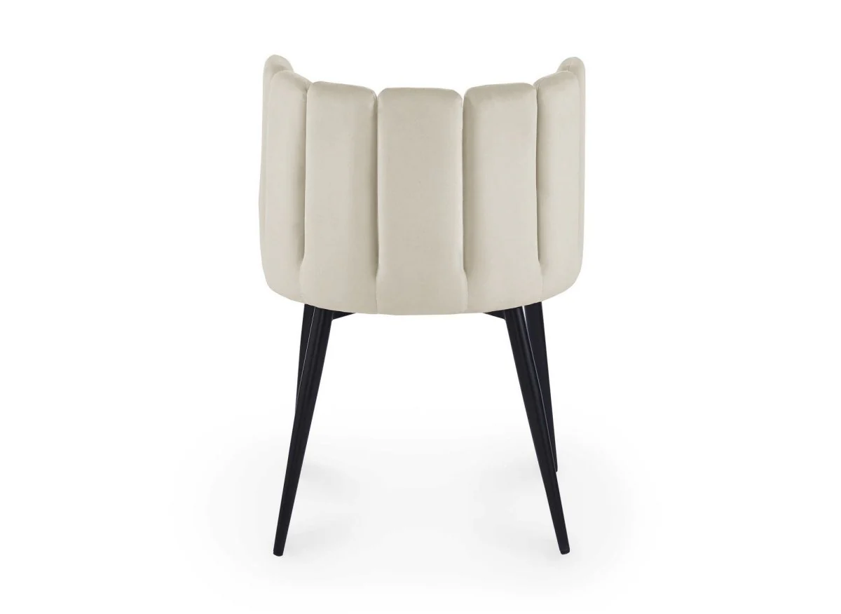 Lot de 2 chaises design en velours beige DEBBY - Image 7
