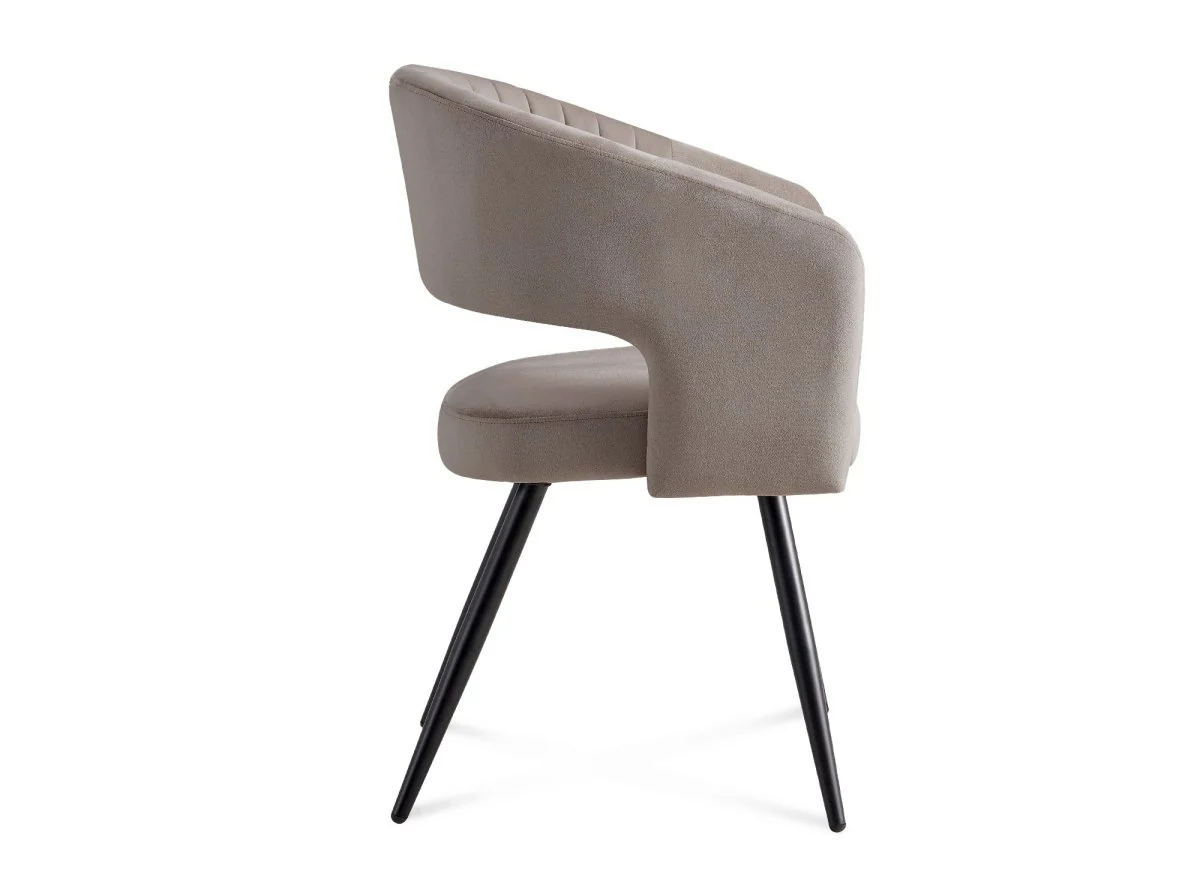 Lot de 2 chaises design en velours beige GLORIA - Image 6