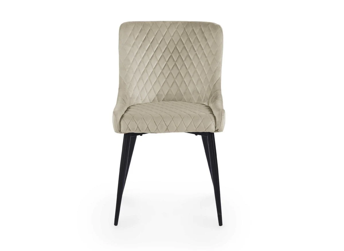 Lot de 2 chaises design en velours beige JENNY - Image 7