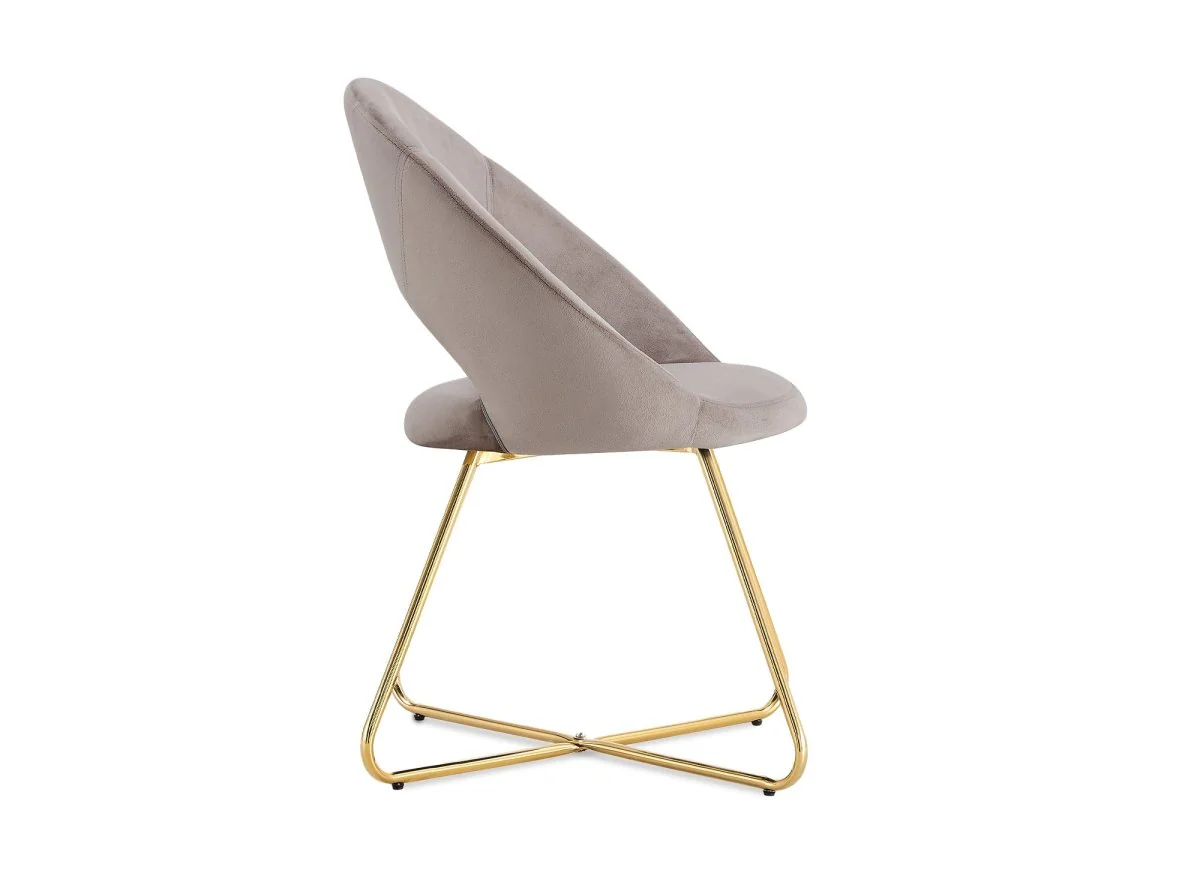 Lot de 2 chaises design en velours beige PETRA - Image 5
