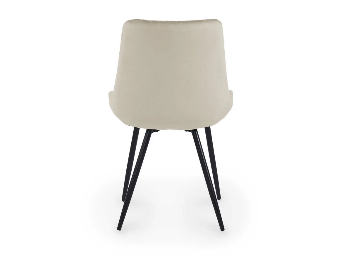 Lot de 2 chaises design en velours beige YOLA - Image 7